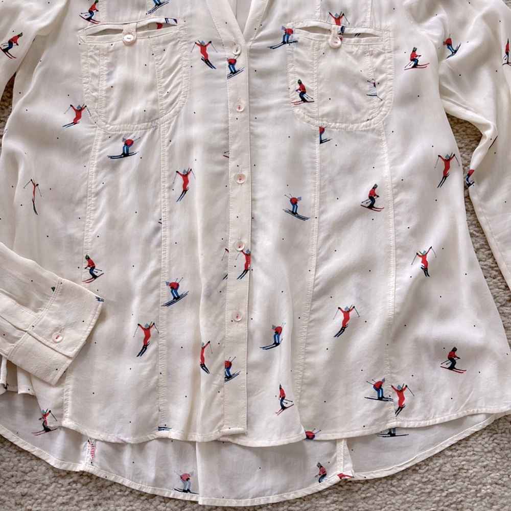 Anthropologie Après-ski Conversationalist Blouse - Picture 5 of 8